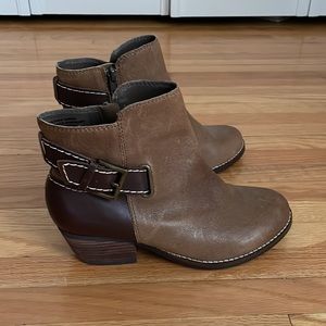 Seychelles Brown Leather Heeled Ankle Boots